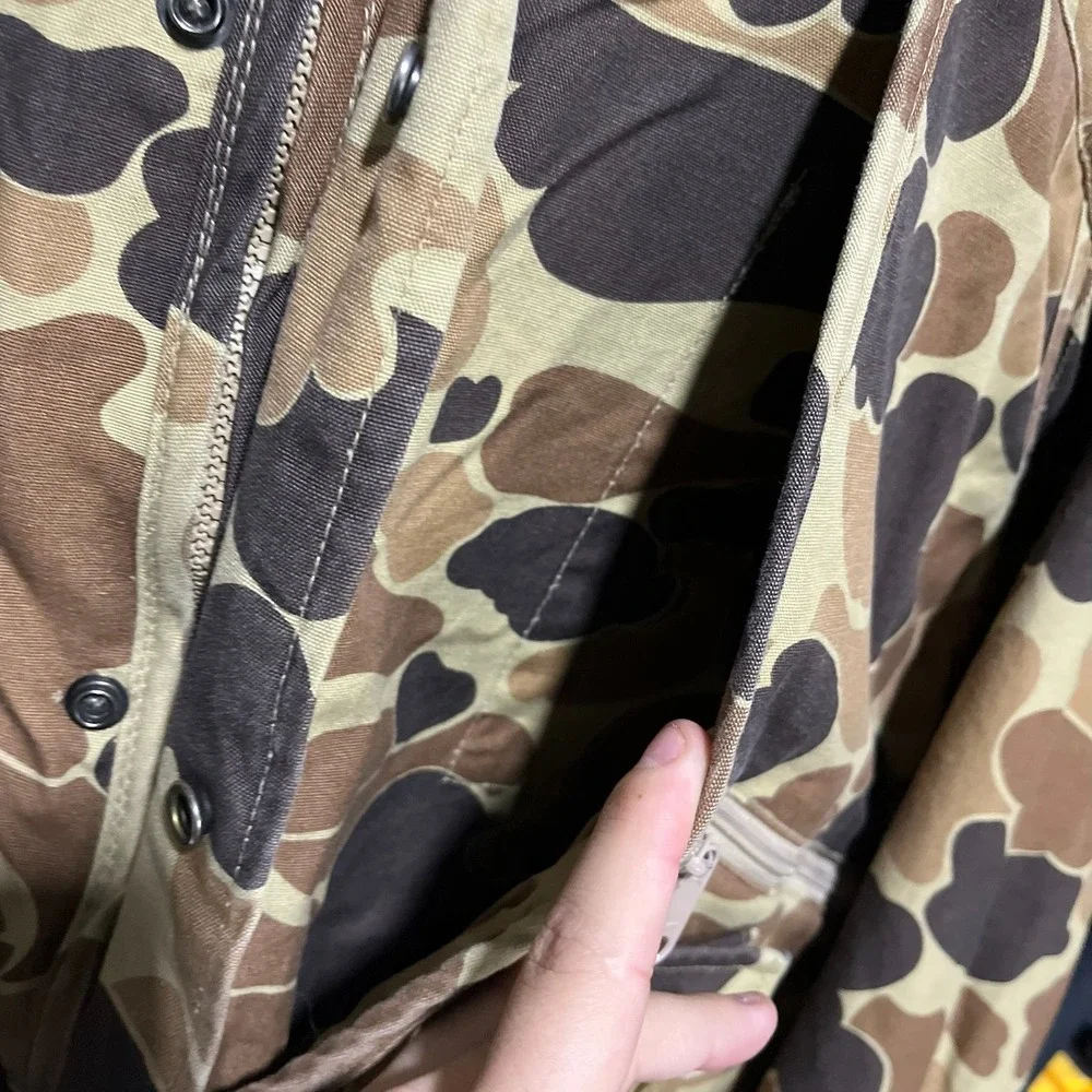 Vintage 90s Columbia Duck Camo Bomber Jacket Mens Large Full Zip Outdoor - Picture 5 of 15